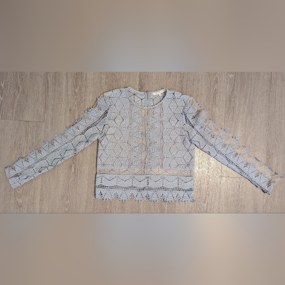 Endless Rose Light Blue Lace Skirt & Shirt Set Size Small VGUC! - Picture 3 of 11